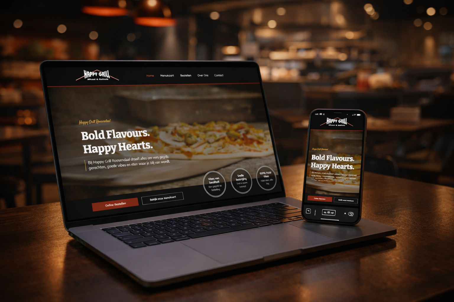 restaurant website laten maken – voorbeeld website Appsmen